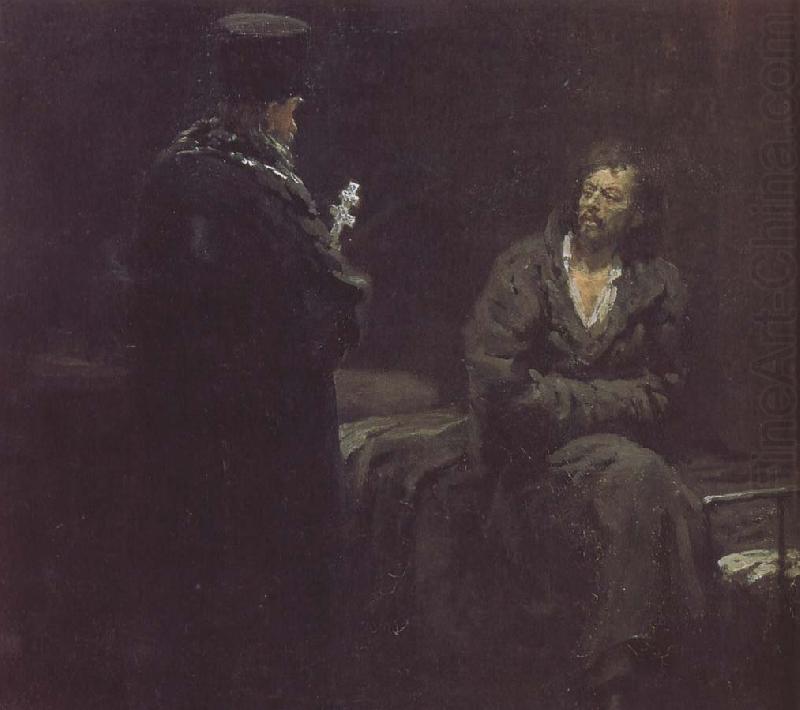 Ilia Efimovich Repin Refused to repent oil painting picture